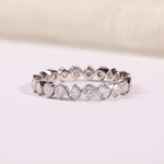 1.70 CTW Round Diamond Scalloped Eternity Wedding Band