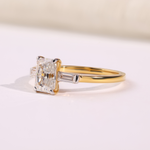 18K Yellow Gold Radiant Cut Diamond Engagement Ring