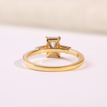 18K Yellow Gold Radiant Cut Diamond Engagement Ring