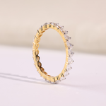 Pear Diamond Eternity Wedding Band in Yellow Gold