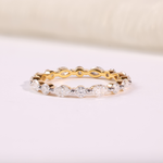 Marquise Diamond Eternity Wedding Band in Gold