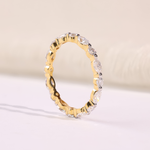 Marquise Diamond Eternity Wedding Band in Gold