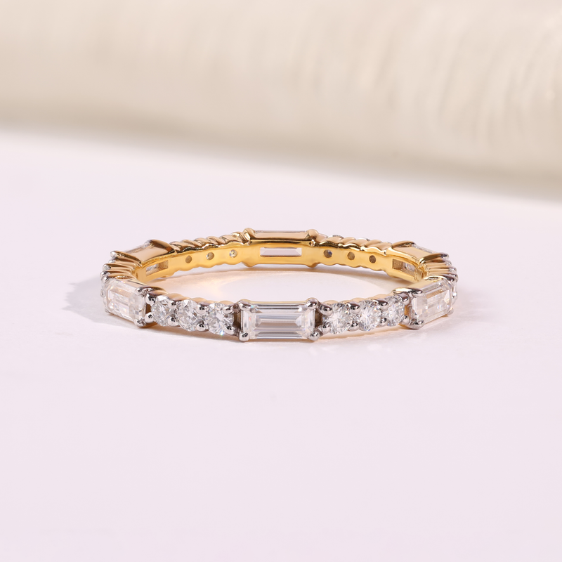 Baguette Diamond Eternity Wedding Band in Gold