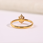 14K Yellow Gold Pear Cut Lab Grown Diamond Engagement Ring