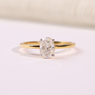 14k Gold Oval Lab Grown Diamond Engagement Ring