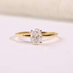 14k Gold Oval Lab Grown Diamond Engagement Ring