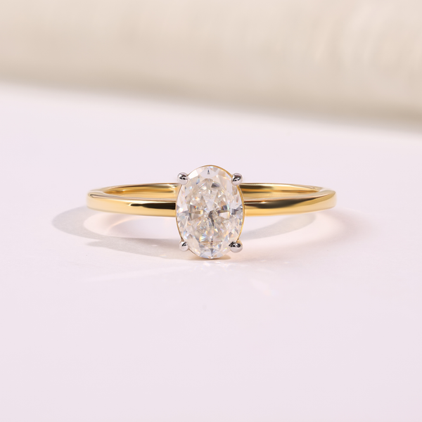 14k Gold Oval Lab Grown Diamond Engagement Ring